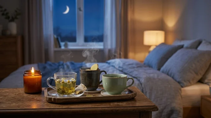 bebidas para bajar la barriga por la noche: té verde, oolong, manzanilla, jengibre y vinagre de manzana