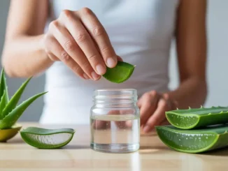 Infografía del Aloe Vera y sus beneficios: fortalece el sistema inmunológico, mejora la digestión, regula la glucosa y reduce el colesterol.