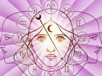 Un círculo del zodiaco con los doce signos, que irradia un concepto de energía o destino kármico y filosófico.