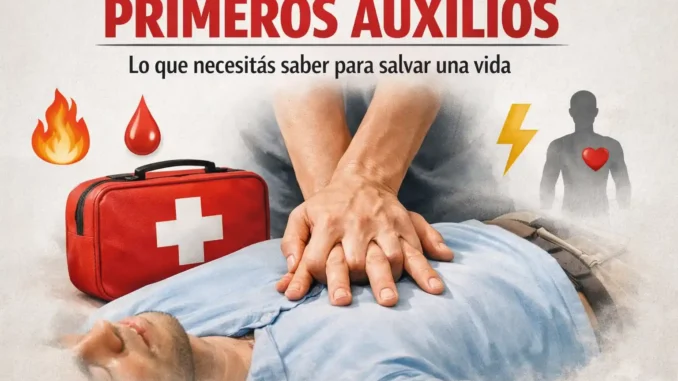 guía de primeros auxilios básicos: RCP, maniobra de Heimlich, hemorragias y emergencias más comunes