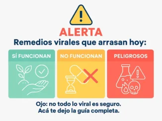 Infografía sobre remedios virales divididos en tres grupos: los que sí funcionan, los que no funcionan y los peligrosos.
