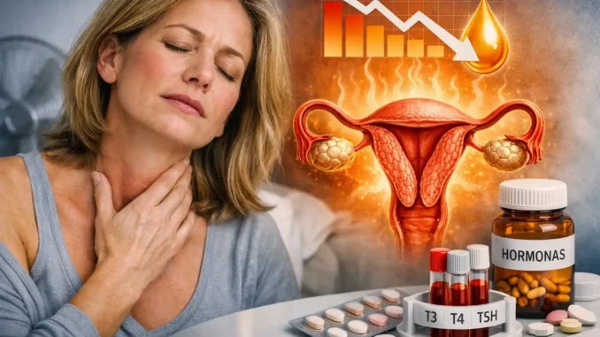 menopausia síntomas remedios sofocos — mujer con calor nocturno y sudores nocturnos