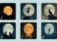 Seis imágenes de lunas llenas con diferentes siluetas: bailarina, lobo, pareja, bote. Test de personalidad visual para elegir la luna y descubrir tu estado emocional.)